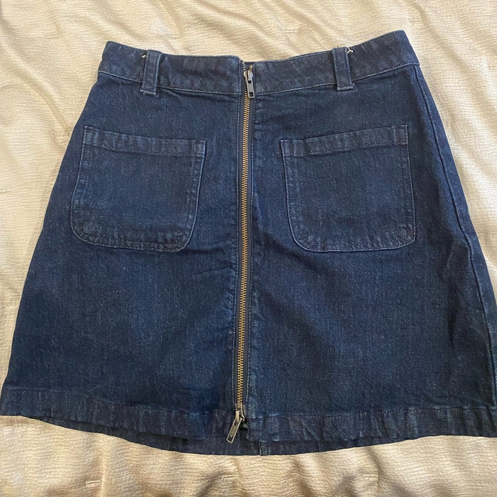 High Waisted Denim Mini Skirt with front zipper from Madewell